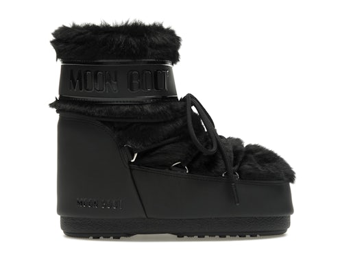 Moon Boot Icon Stivale Basso in Pelliccia Sintetica Nero 0