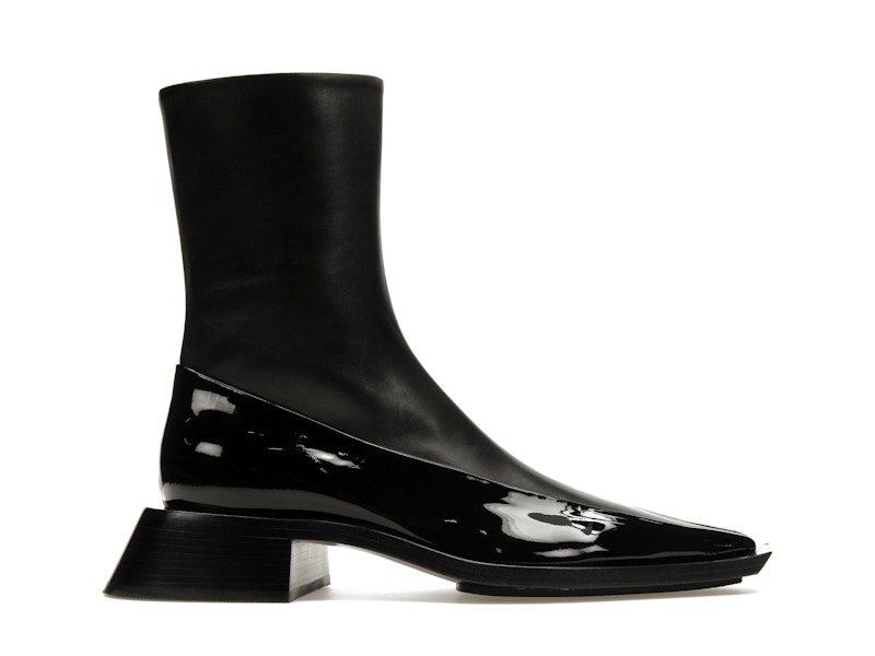 Mugler H M Ankle Boots Black Leather Men s 103 US