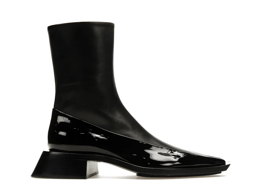 Mugler H&M Ankle Boots Black Leather 0