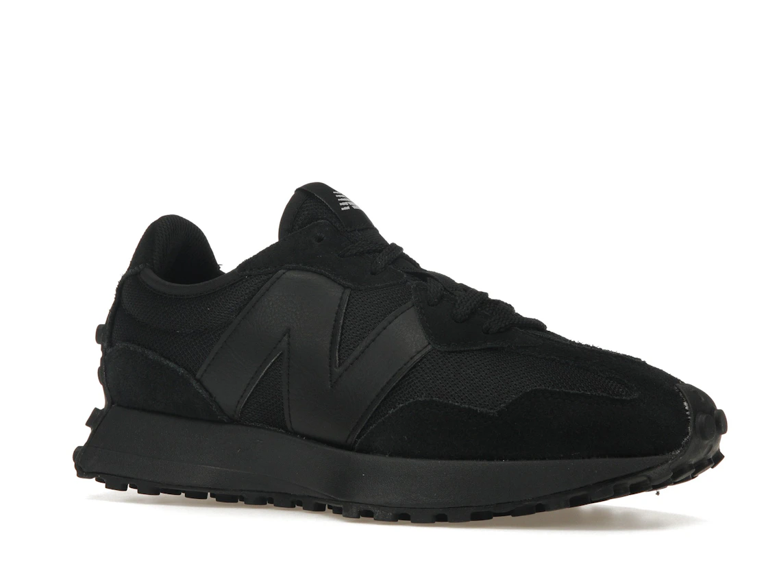 New Balance 327 Black White Tongue Logo