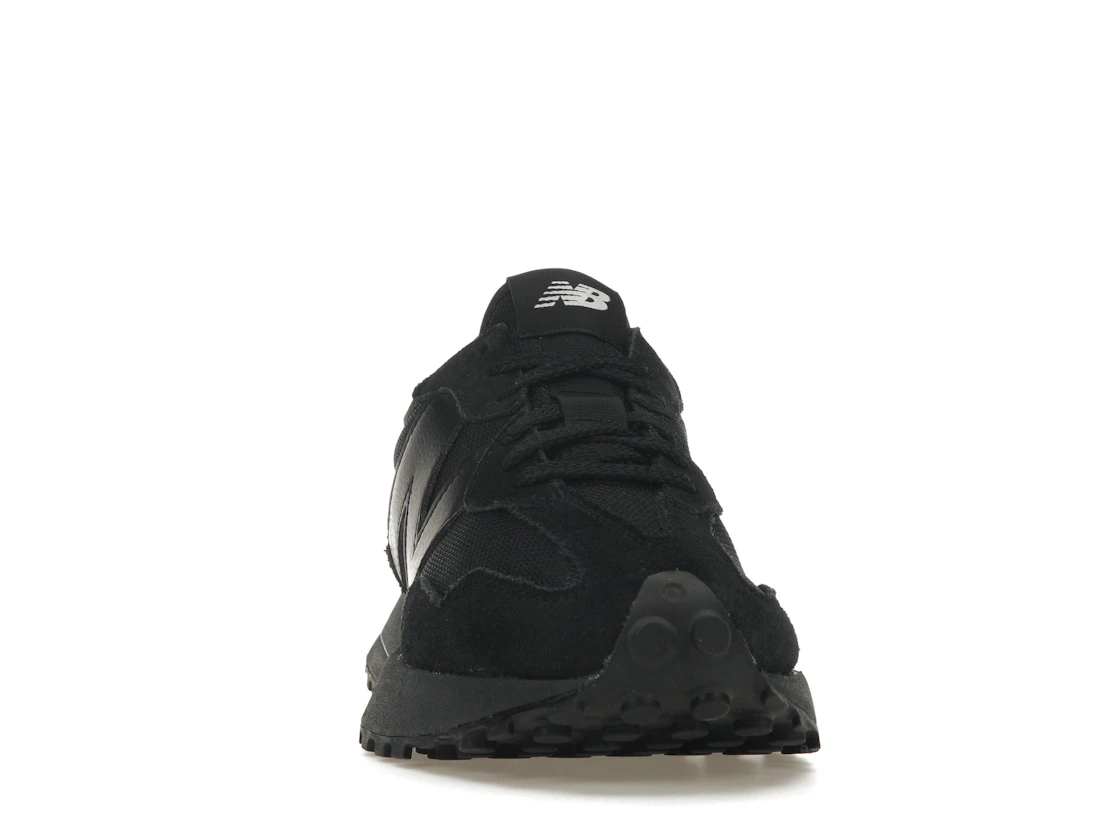 New Balance 327 Black White Tongue Logo