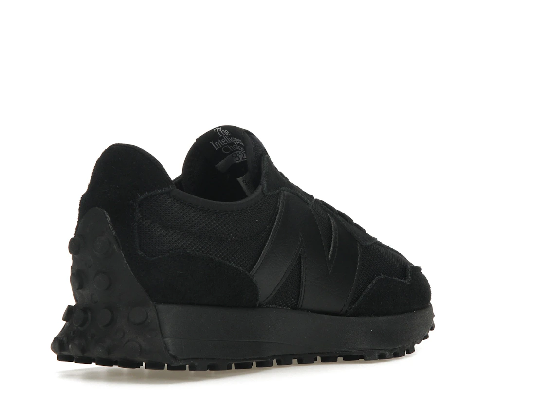 New Balance 327 Black White Tongue Logo