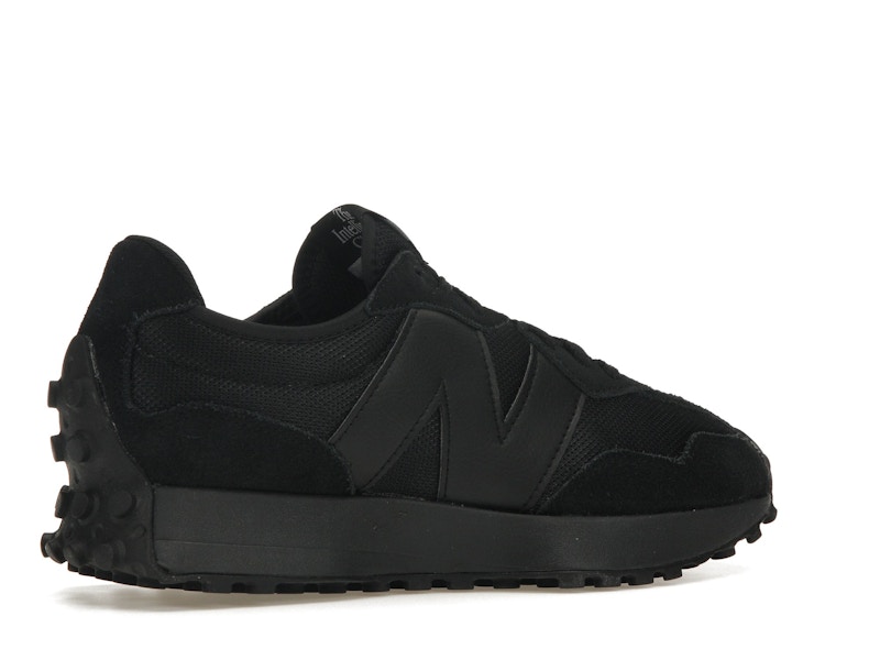 New Balance 327 Black White Tongue Logo