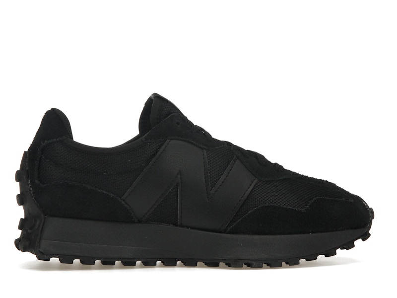 New Balance 327 Black White Tongue Logo