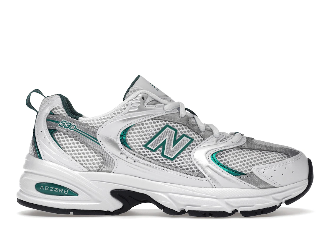 New Balance 530 White Silver Green