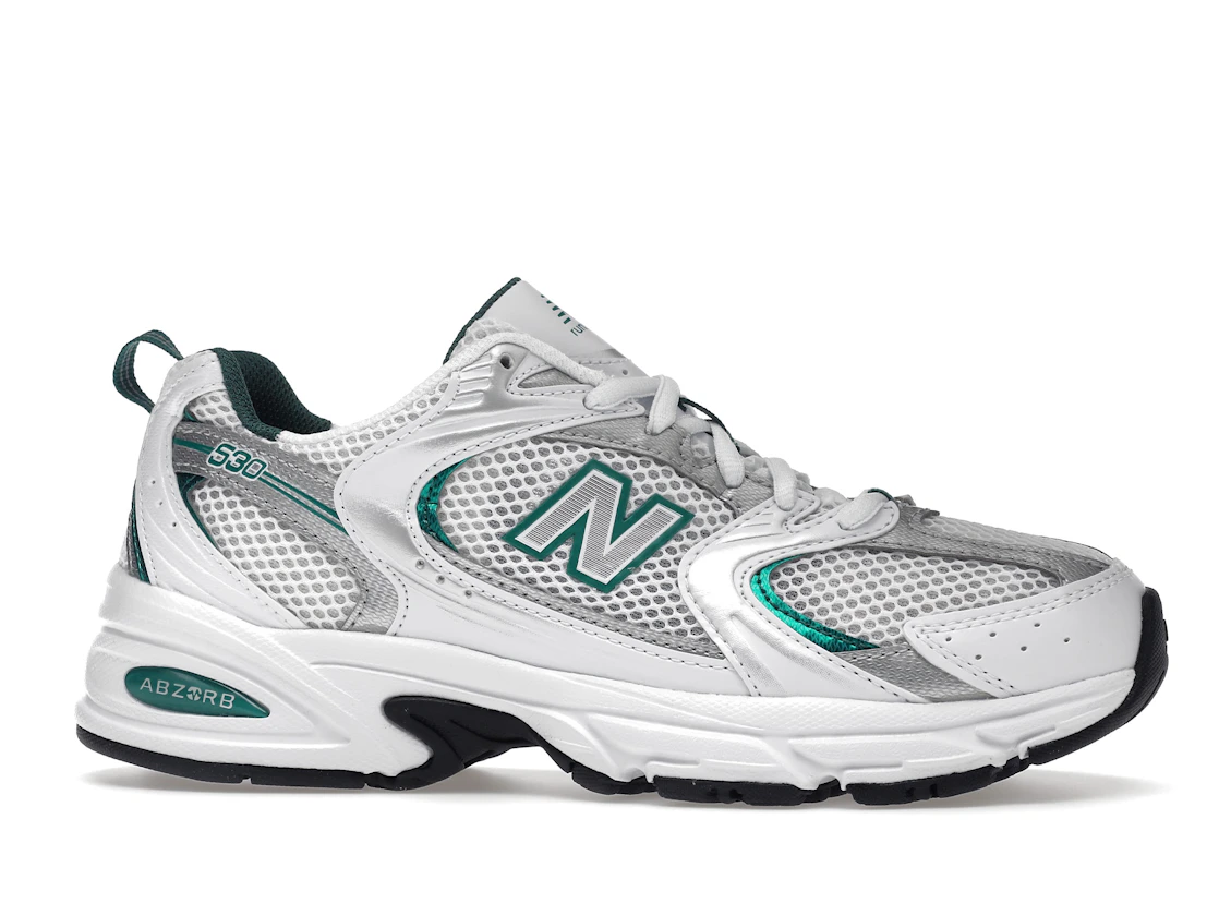 New Balance 530 White Silver Green