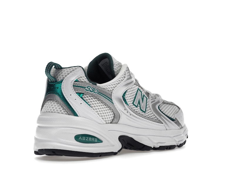 New Balance 530 White Silver Green