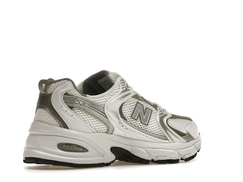 New Balance 530 White Silver Metallic
