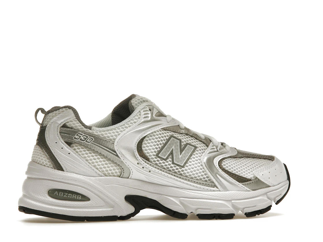 New Balance 530 White Silver Metallic
