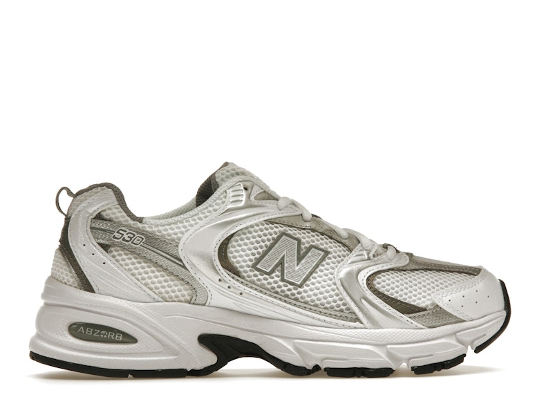New Balance 530 White Silver Metallic