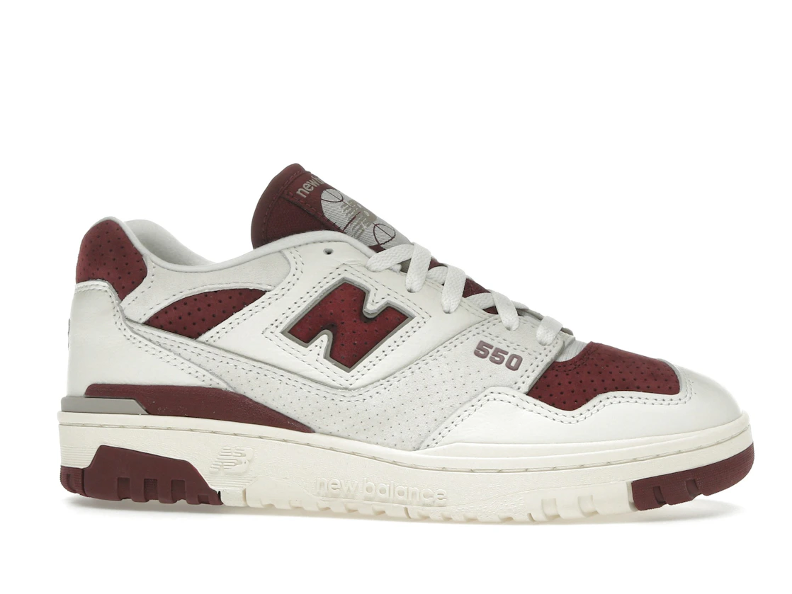 New Balance 550 Sea Salt Classic Crimson
