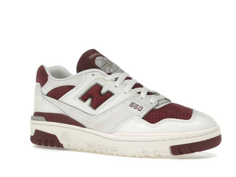 New Balance 550 Sea Salt Classic Crimson