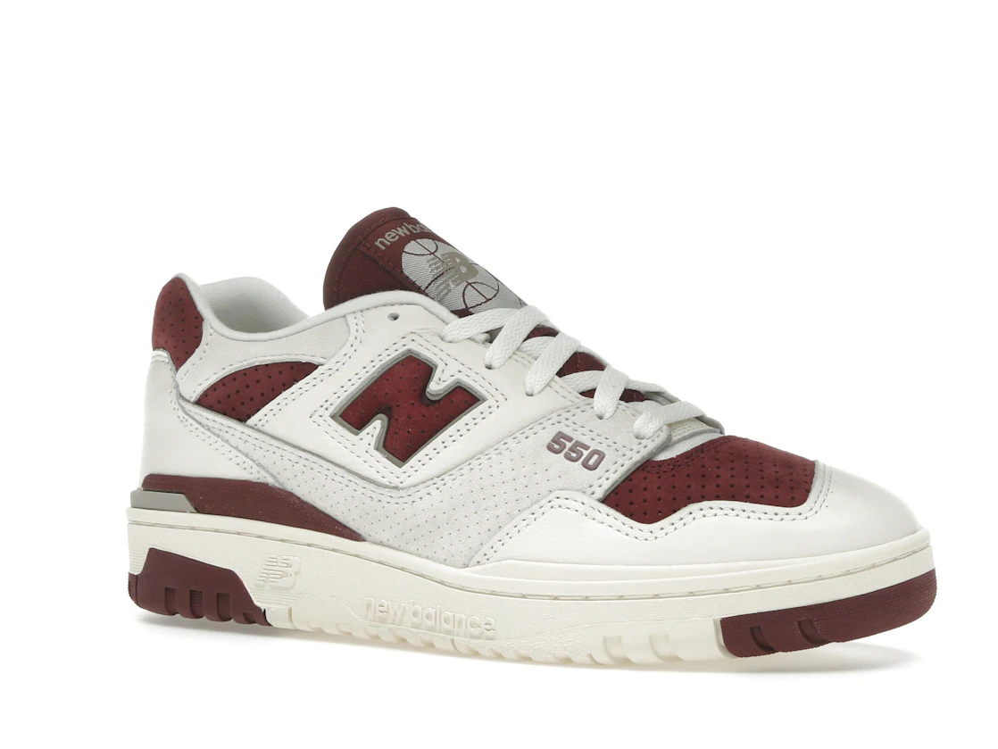 New Balance 550 Sea Salt Classic Crimson
