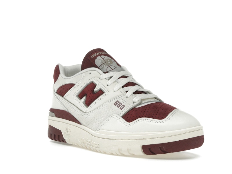 New Balance 550 Sea Salt Classic Crimson