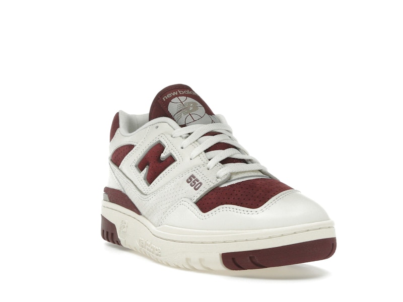 New Balance 550 Sea Salt Classic Crimson