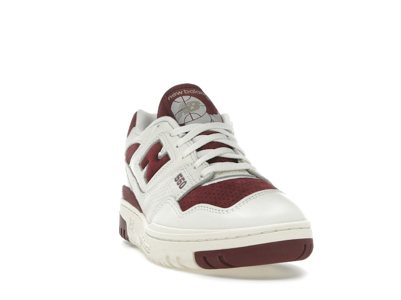 New Balance 550 Sea Salt Classic Crimson