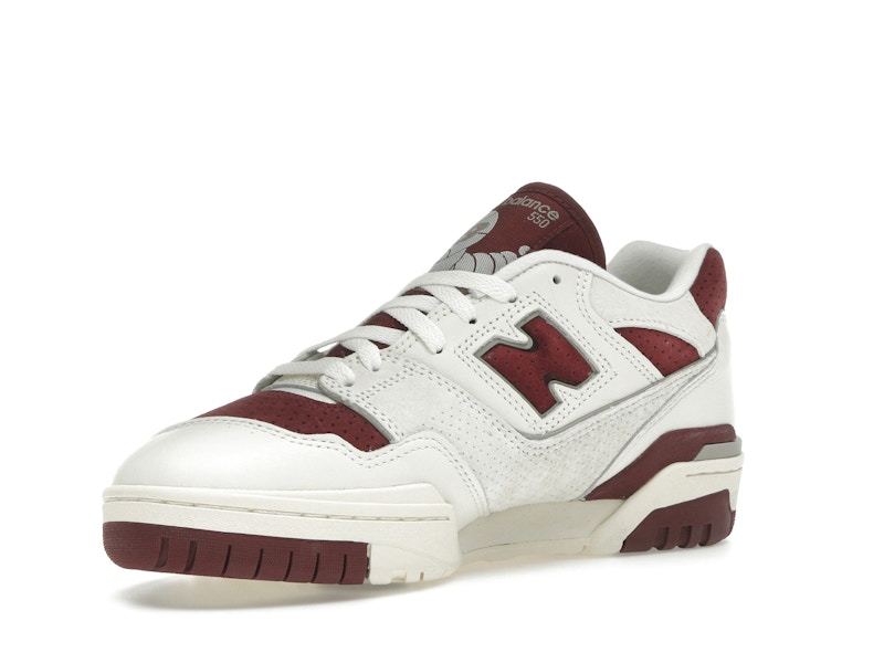 New Balance 550 Sea Salt Classic Crimson