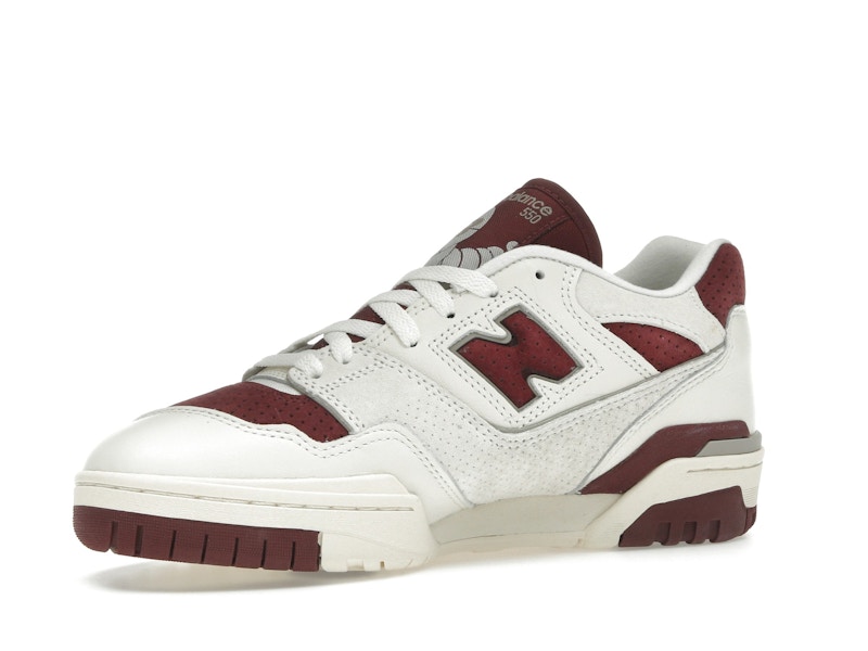 New Balance 550 Sea Salt Classic Crimson