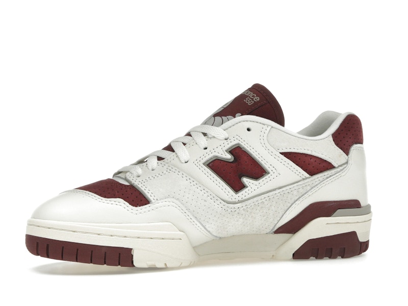 New Balance 550 Sea Salt Classic Crimson