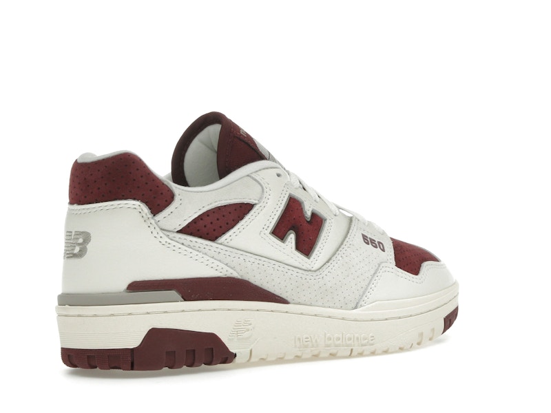 New Balance 550 Sea Salt Classic Crimson