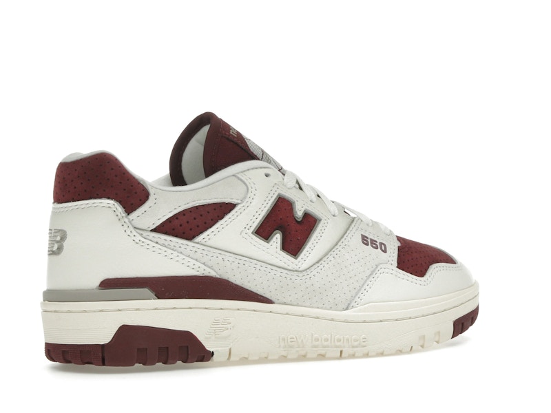 New Balance 550 Sea Salt Classic Crimson
