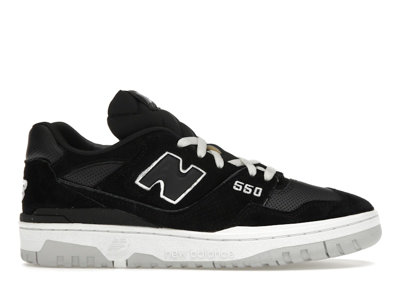 New Balance 550 Suede Perforated Leather Black White Men's - BB550PRA - US