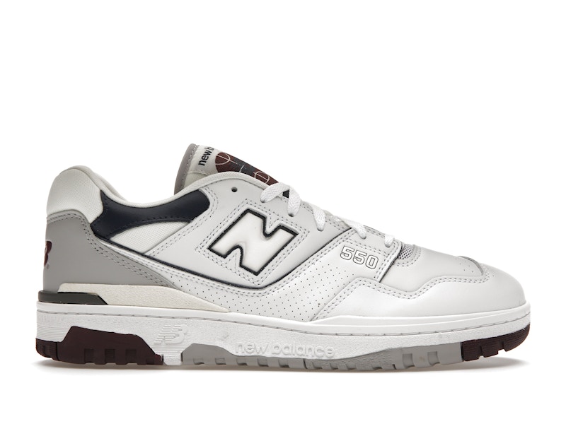 Maroon and white store new balance