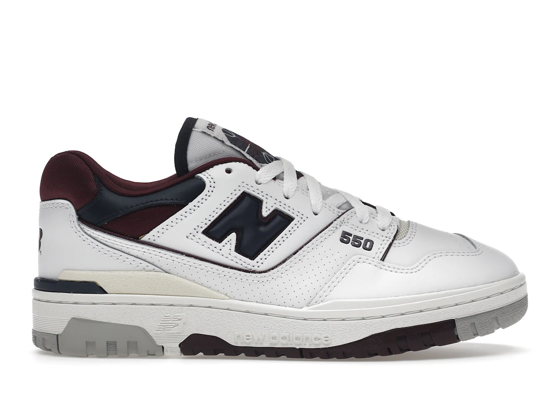 New Balance 550 White Navy NB Burgundy