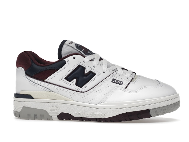New Balance 550 White Navy NB Burgundy