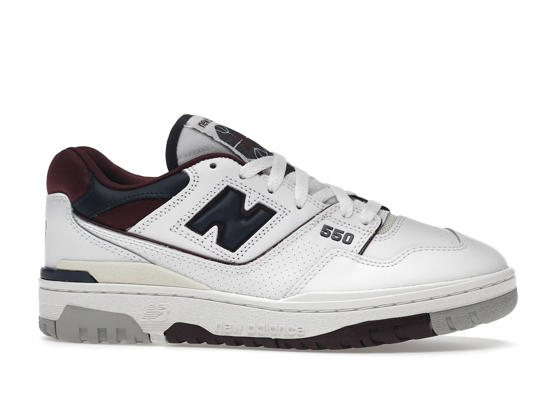 New Balance 550 White Navy NB Burgundy