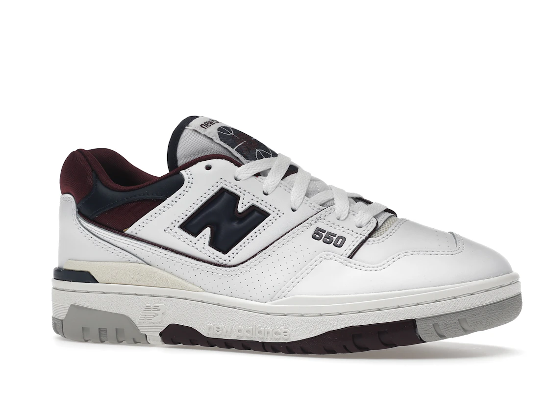 New Balance 550 White Navy NB Burgundy