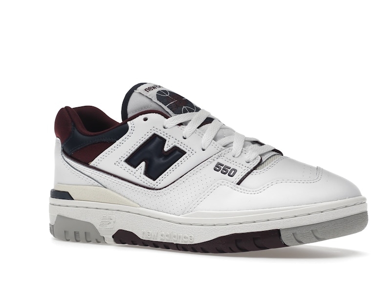 New Balance 550 White Navy NB Burgundy