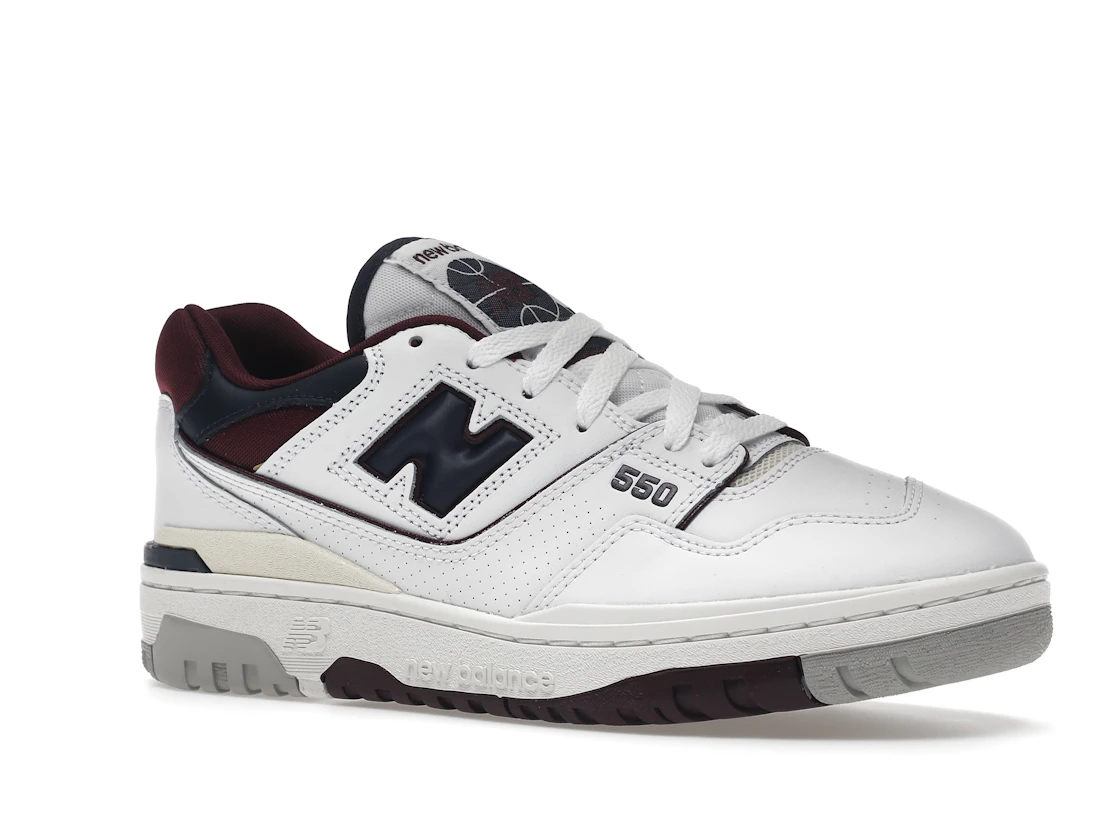 New Balance 550 White Navy NB Burgundy