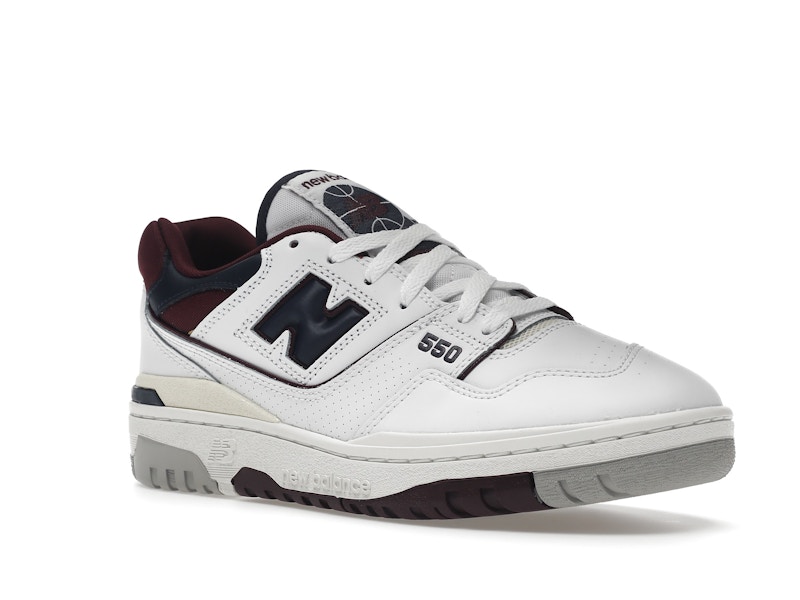 New Balance 550 White Navy NB Burgundy