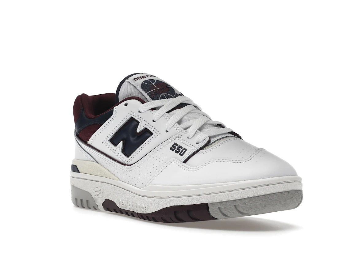 New Balance 550 White Navy NB Burgundy