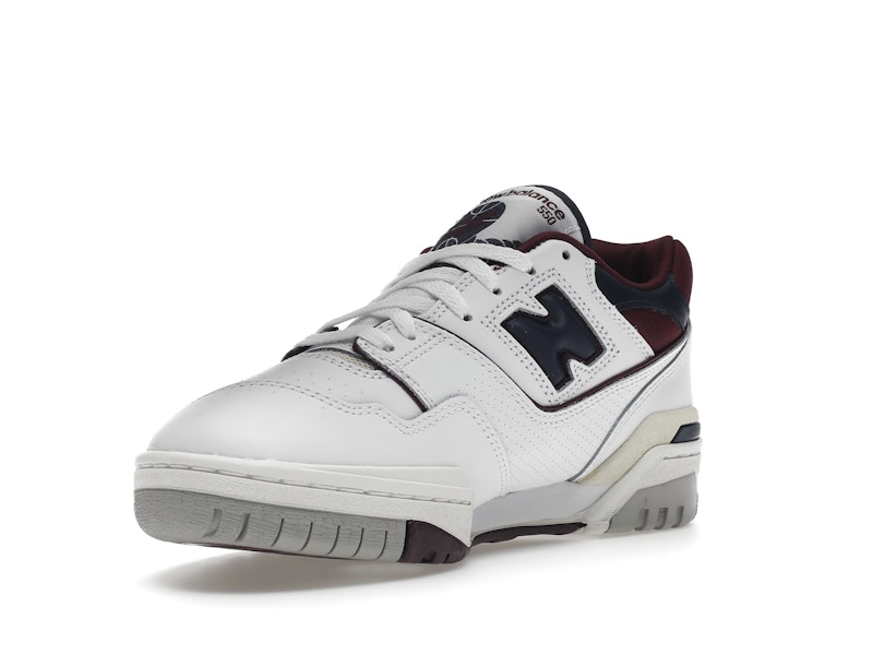 New Balance 550 White Navy NB Burgundy