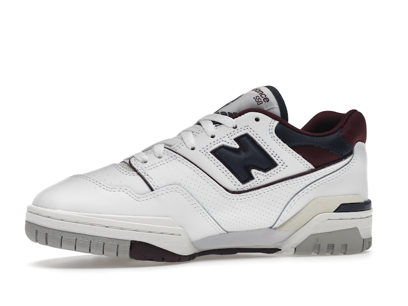New Balance 550 White Navy NB Burgundy