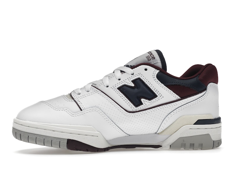 New Balance 550 White Navy NB Burgundy