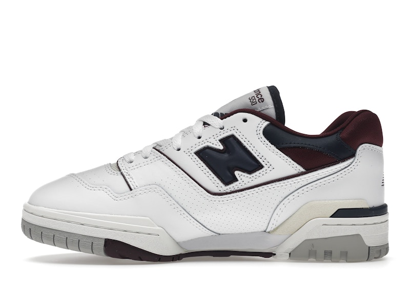 New Balance 550 White Navy NB Burgundy