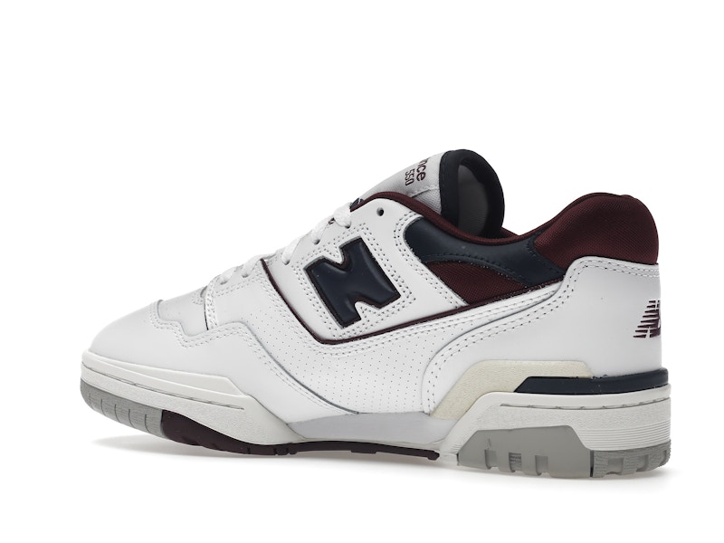 New Balance 550 White Navy NB Burgundy