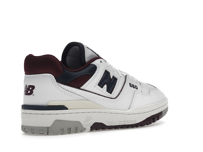 New Balance 550 White Navy NB Burgundy