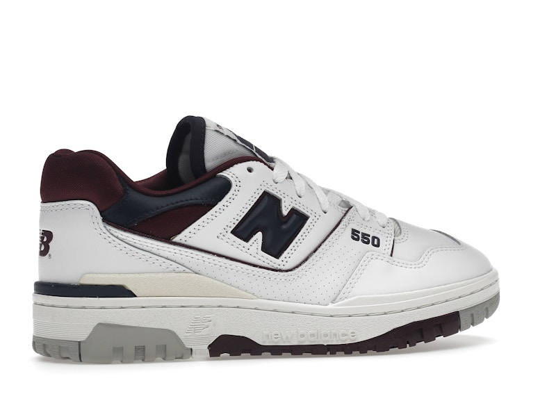 New Balance 550 White Navy NB Burgundy