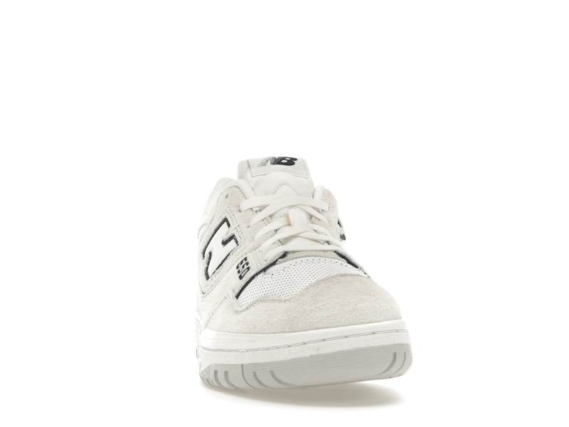 New Balance 550 White Perforated Leather Black