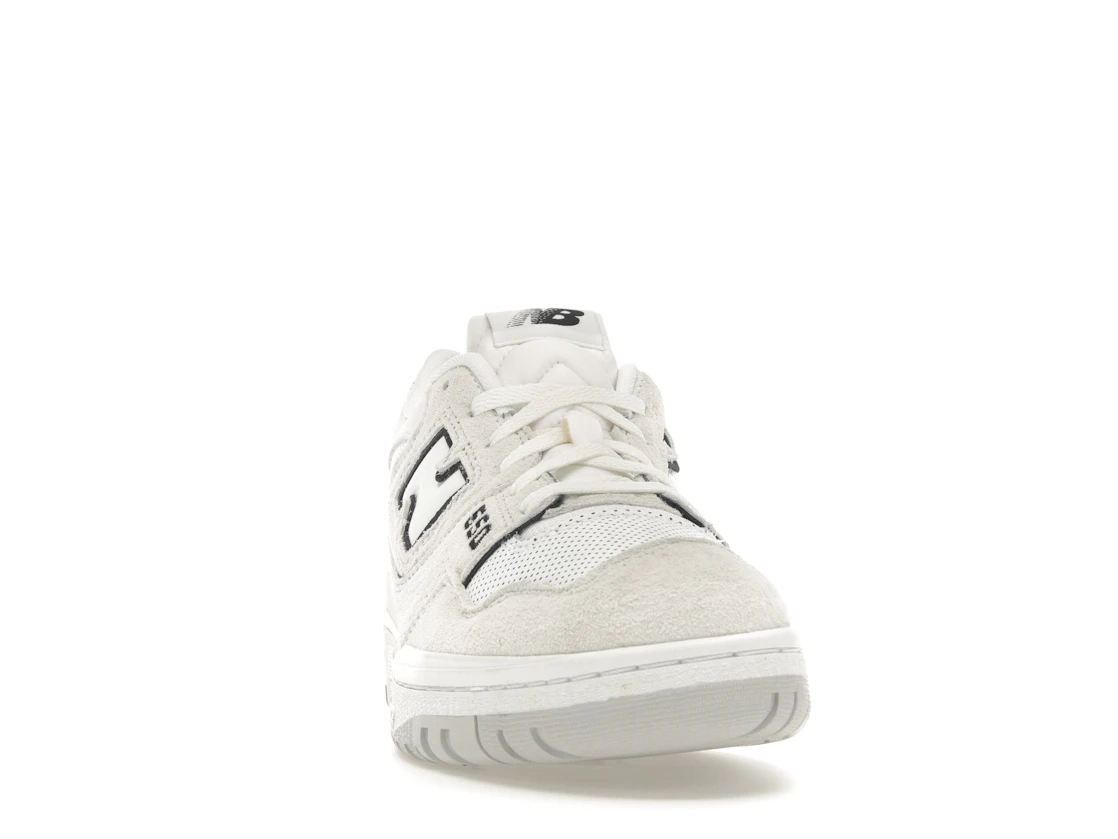 New Balance 550 White Perforated Leather Black