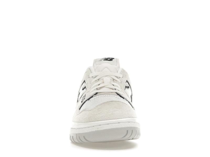 New Balance 550 White Perforated Leather Black