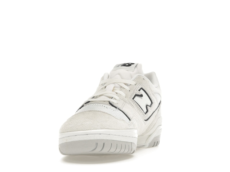New Balance 550 White Perforated Leather Black