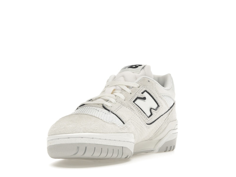 New Balance 550 White Perforated Leather Black