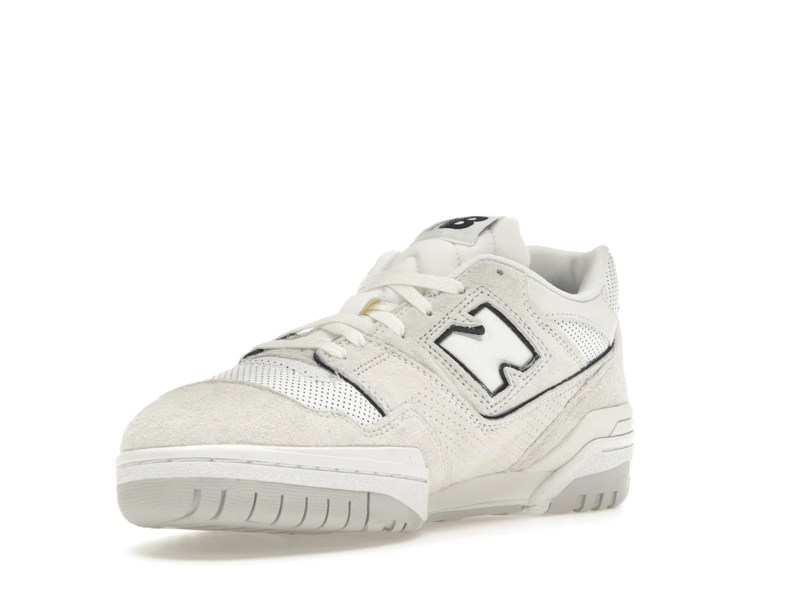 New Balance 550 White Perforated Leather Black
