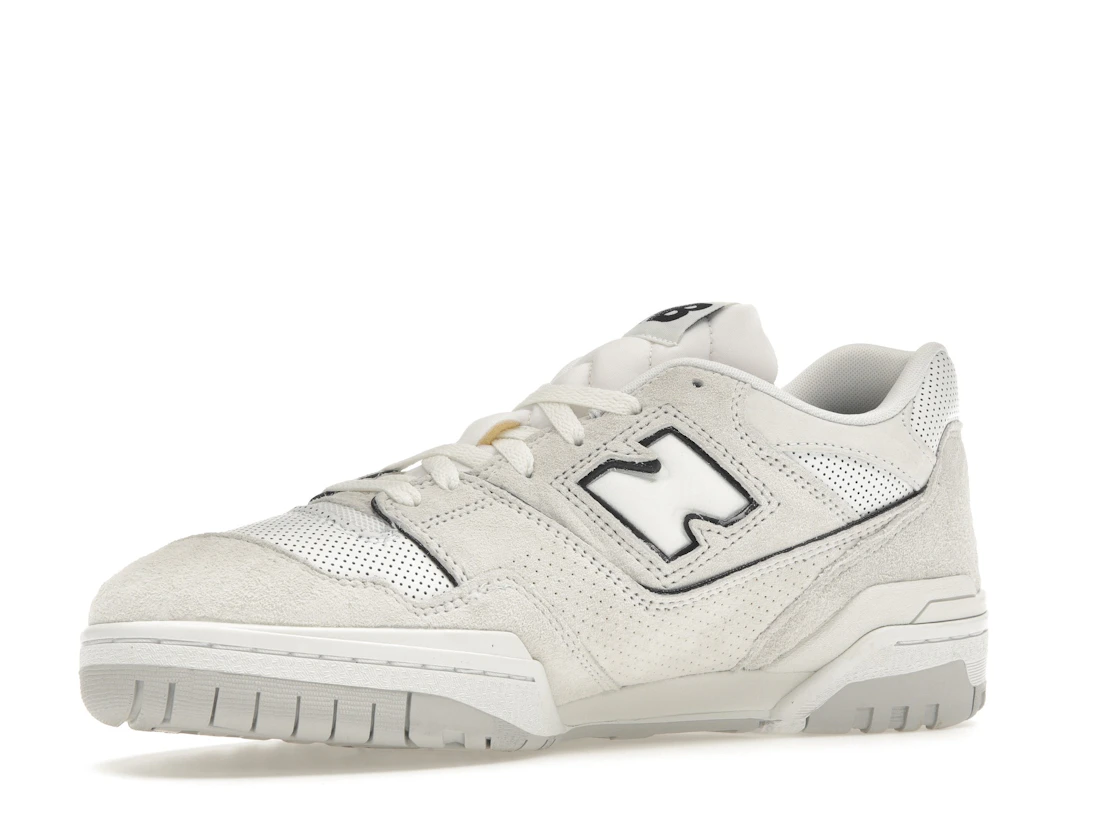 New Balance 550 White Perforated Leather Black