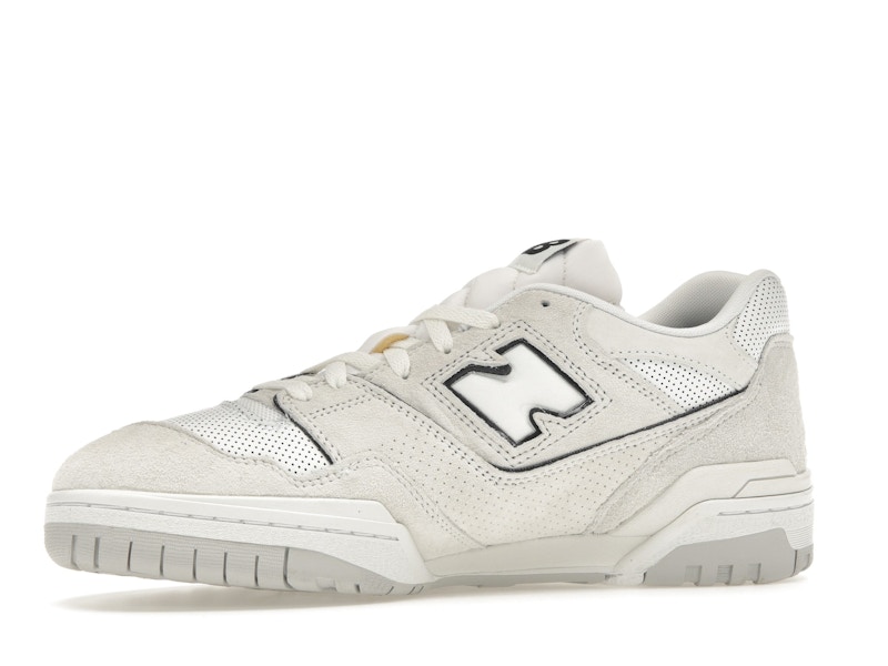 New Balance 550 White Perforated Leather Black